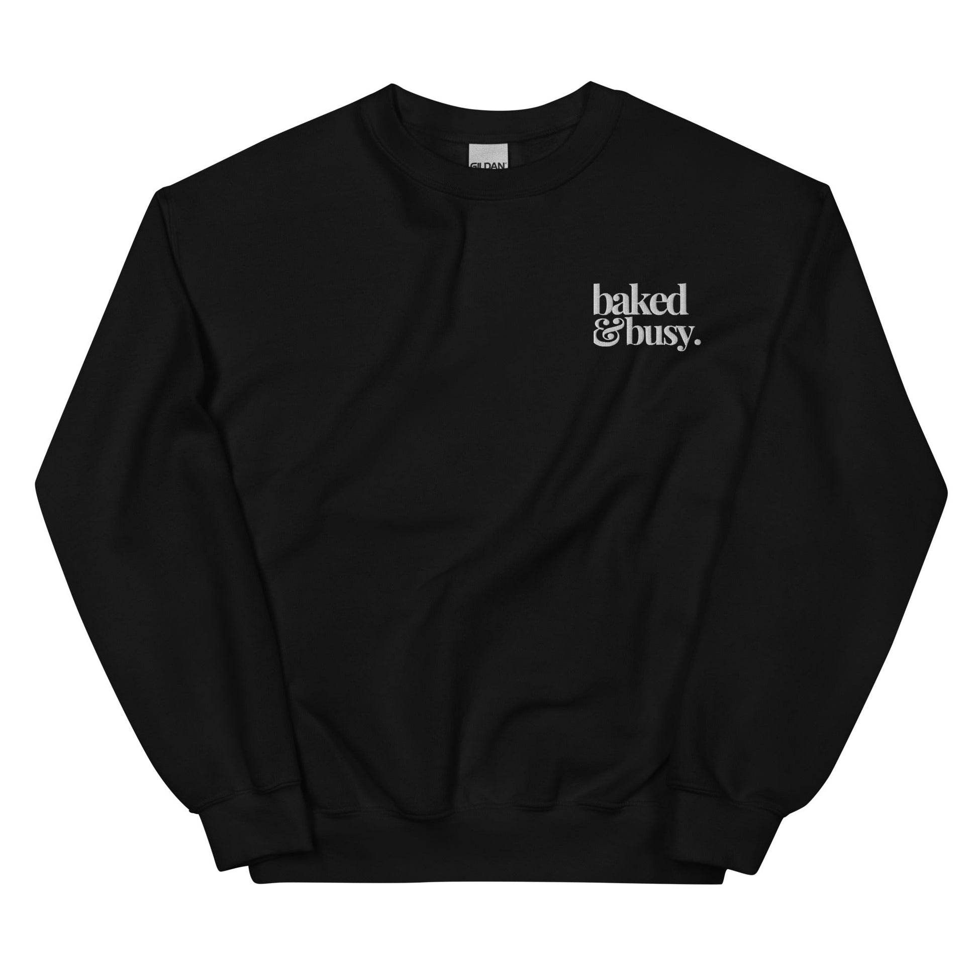 BAKED & BUSY Embroidered Sweatshirt - GRAMS & PEARLS