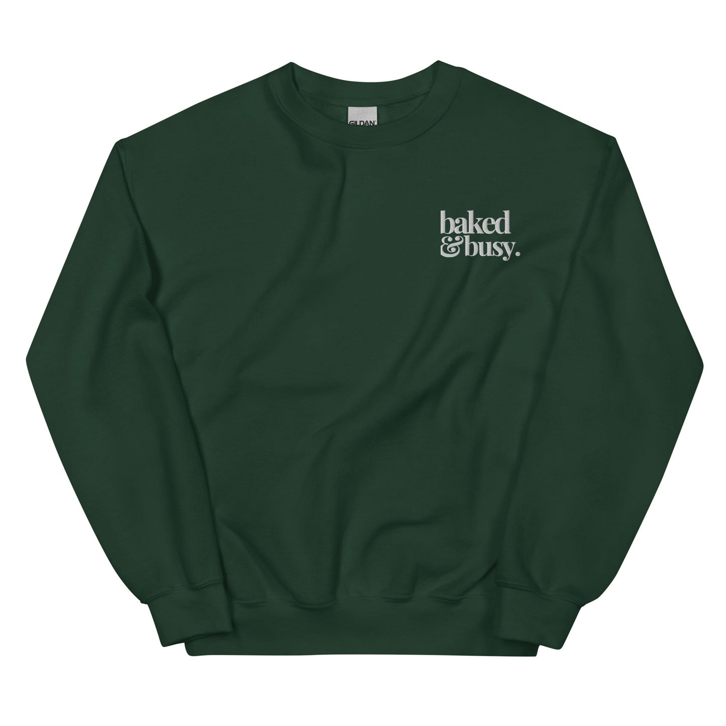 BAKED & BUSY Embroidered Sweatshirt - GRAMS & PEARLS