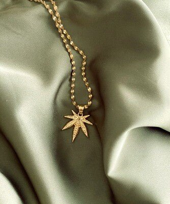 Gram Leaf Necklace - GRAMS & PEARLS